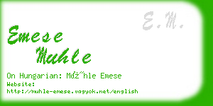 emese muhle business card